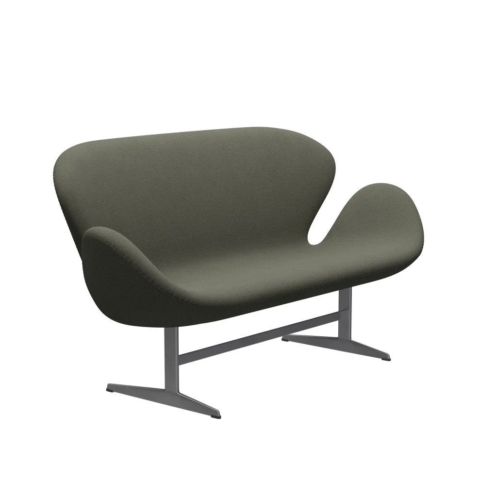 Fritz Hansen Swan™ Sofa 2 Seater, Silver Grey/Diablo Warm Grey