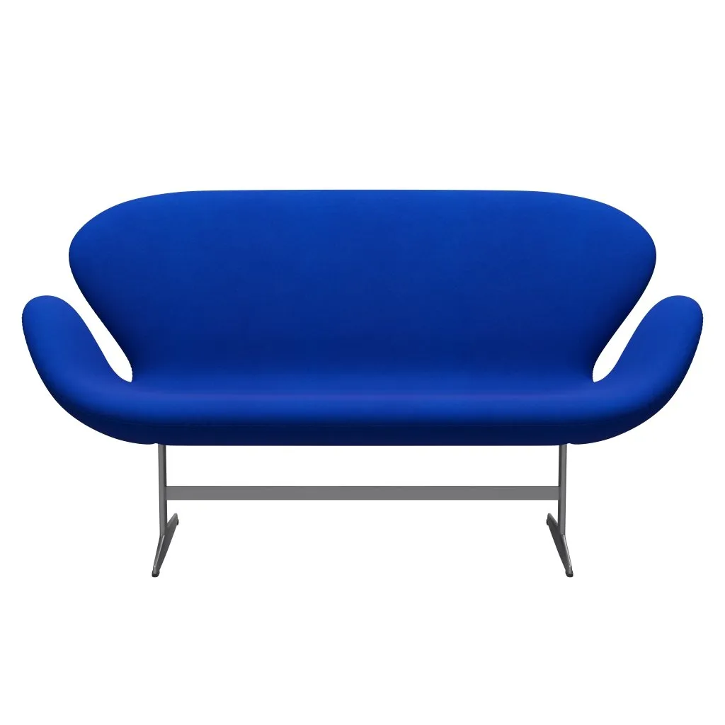 Fritz Hansen Swan™ Sofa 2 Seater, Silver Grey/Divina Blue
