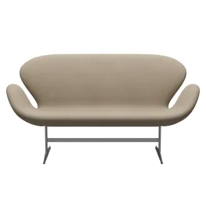 Fritz Hansen Swan™ Sofa 2 Seater, Silver Grey/Divina Light Beige