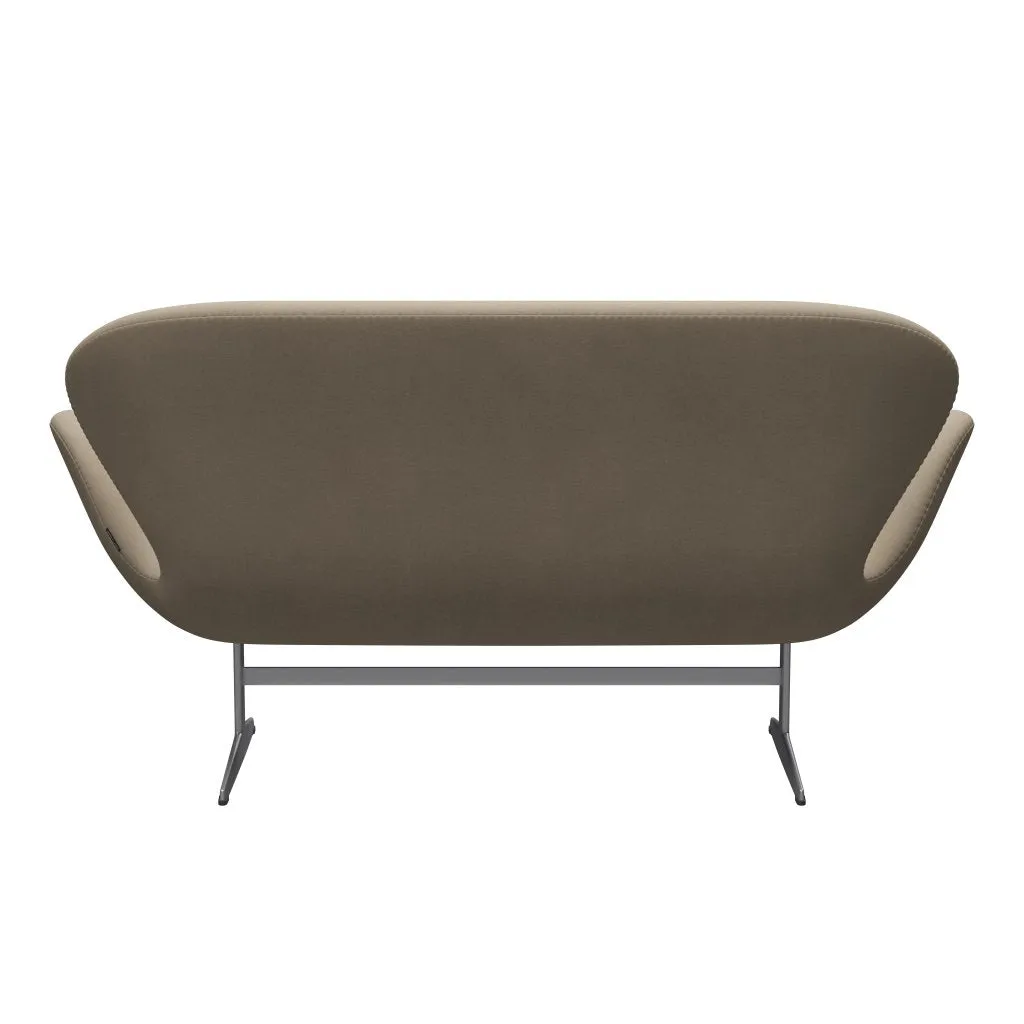 Fritz Hansen Swan™ Sofa 2 Seater, Silver Grey/Divina Light Beige