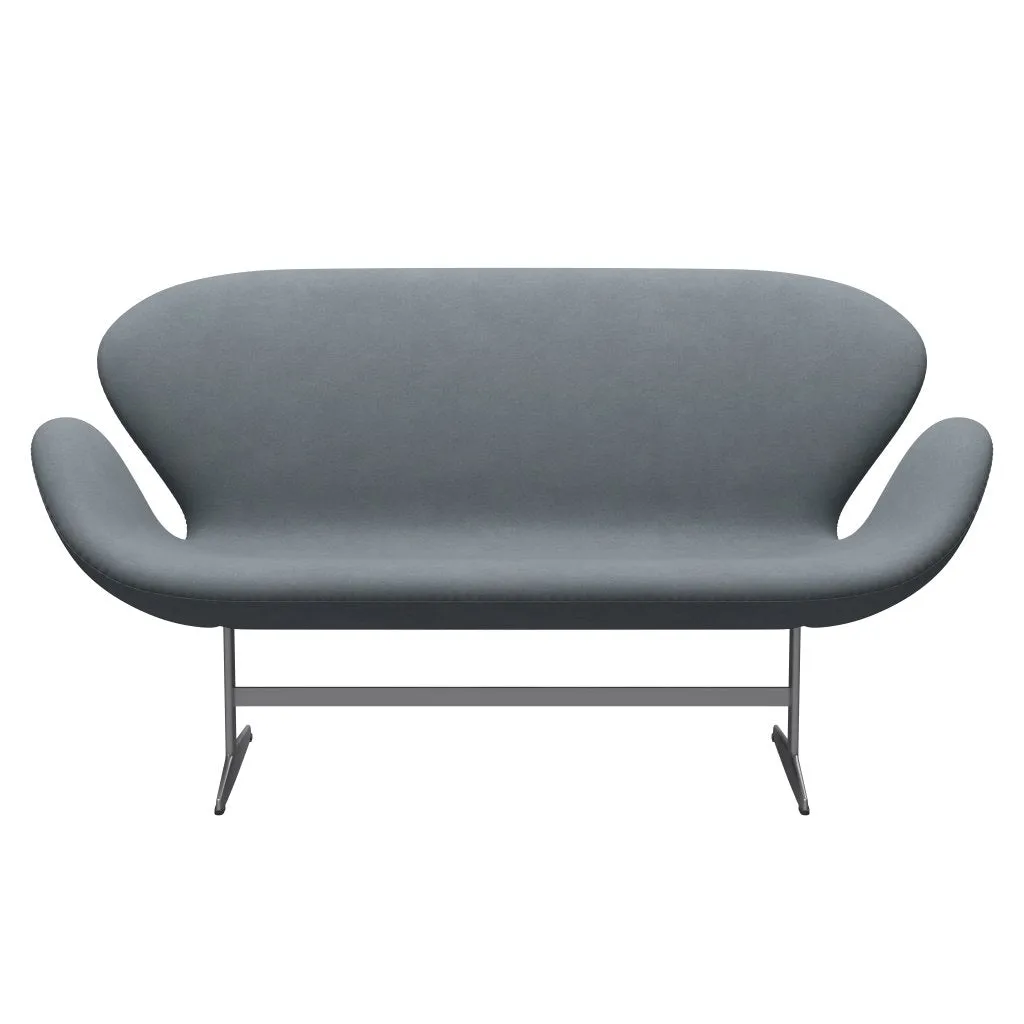 Fritz Hansen Swan™ Sofa 2 Seater, Silver Grey/Divina Light Grey