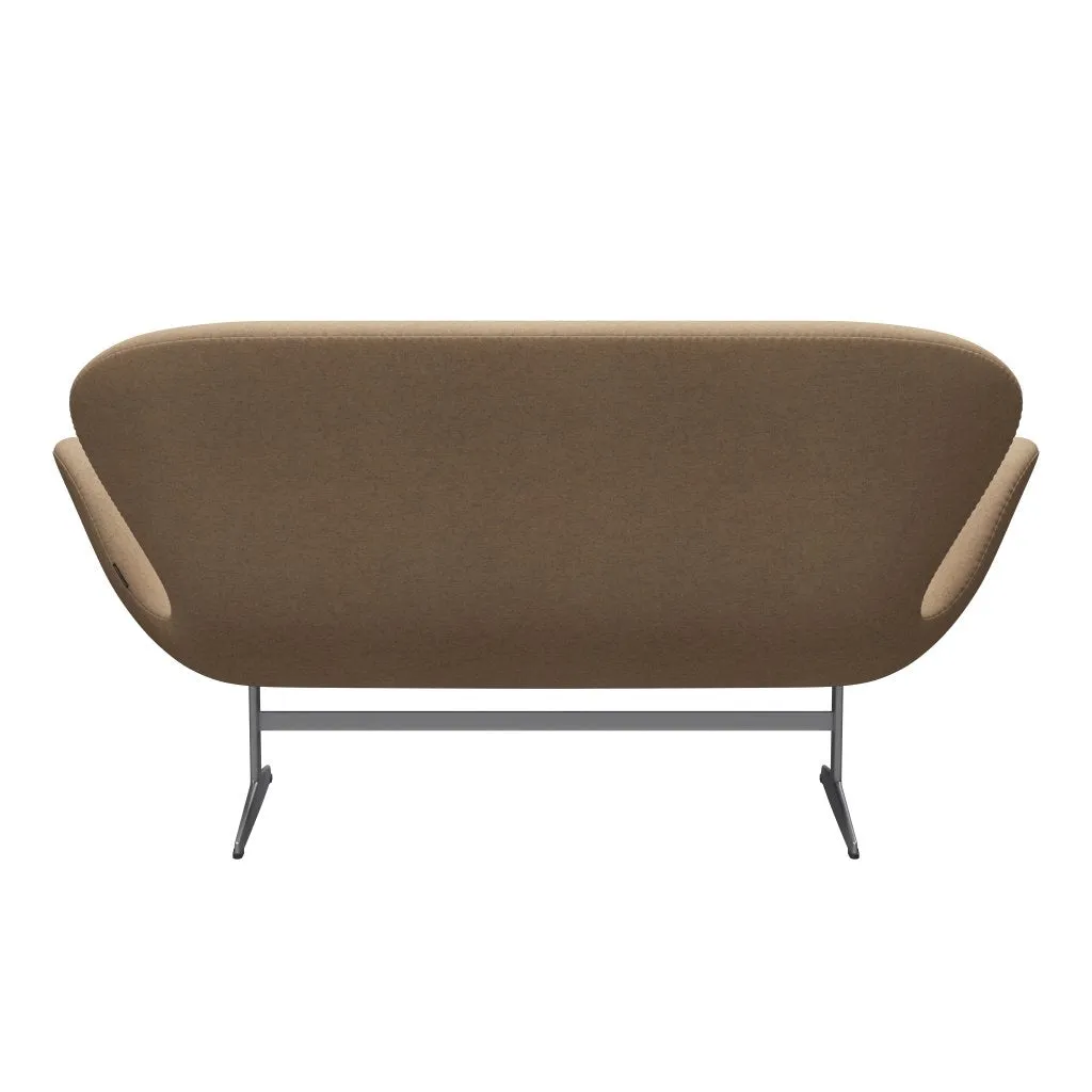 Fritz Hansen Swan™ Sofa 2 Seater, Silver Grey/Divina Md Cappuccino