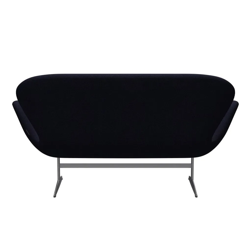 Fritz Hansen Swan™ Sofa 2 Seater, Silver Grey/Divina Md Navy Dark