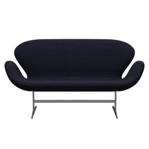 Fritz Hansen Swan™ Sofa 2 Seater, Silver Grey/Divina Md Navy Dark