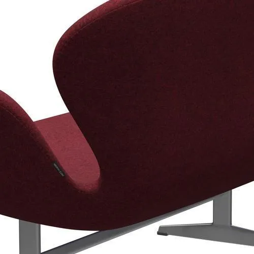 Fritz Hansen Swan™ Sofa 2 Seater, Silver Grey/Divina Md Raspberry