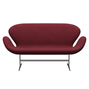 Fritz Hansen Swan™ Sofa 2 Seater, Silver Grey/Divina Md Raspberry