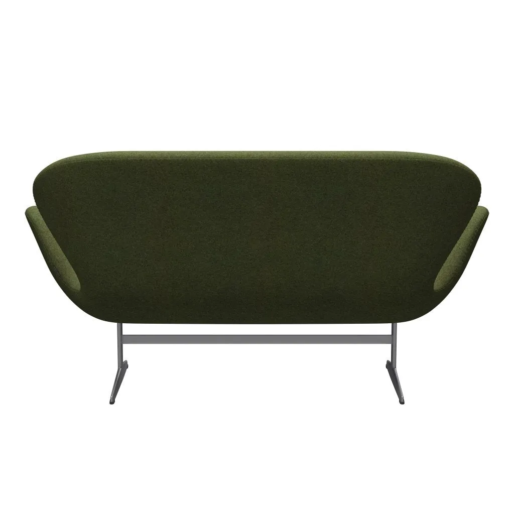 Fritz Hansen Swan™ Sofa 2 Seater, Silver Grey/Divina Md Wintergreen