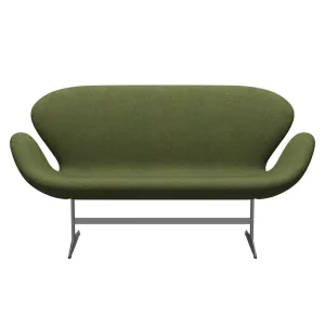 Fritz Hansen Swan™ Sofa 2 Seater, Silver Grey/Divina Md Wintergreen