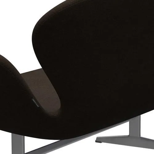 Fritz Hansen Swan™ Sofa 2 Seater, Silver Grey/Divina Melange Dark Brown