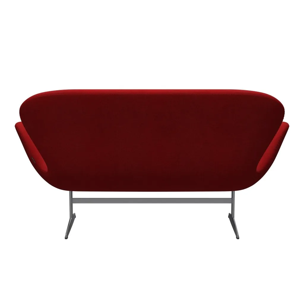 Fritz Hansen Swan™ Sofa 2 Seater, Silver Grey/Divina Melange Deep Red
