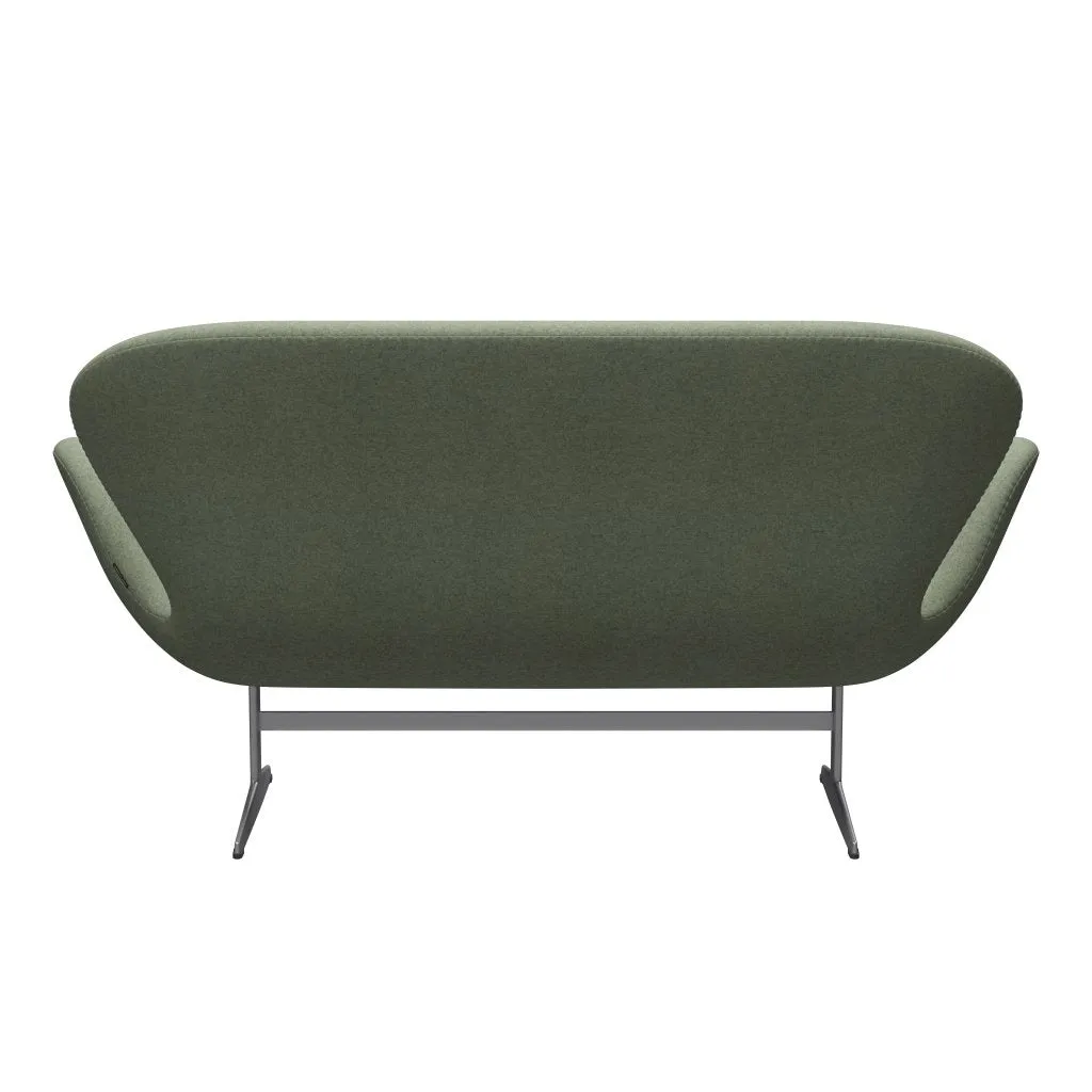 Fritz Hansen Swan™ Sofa 2 Seater, Silver Grey/Divina Melange Light Green