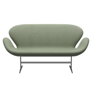 Fritz Hansen Swan™ Sofa 2 Seater, Silver Grey/Divina Melange Light Green