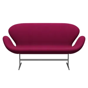 Fritz Hansen Swan™ Sofa 2 Seater, Silver Grey/Divina Melange Lipstick Pink