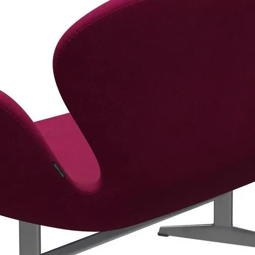 Fritz Hansen Swan™ Sofa 2 Seater, Silver Grey/Divina Melange Lipstick Pink