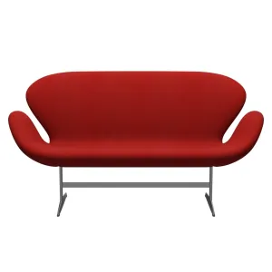 Fritz Hansen Swan™ Sofa 2 Seater, Silver Grey/Divina Melange Red