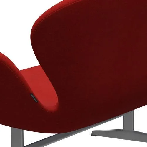 Fritz Hansen Swan™ Sofa 2 Seater, Silver Grey/Divina Melange Red