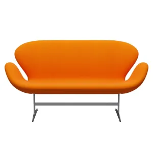Fritz Hansen Swan™ Sofa 2 Seater, Silver Grey/Divina Orange Dark
