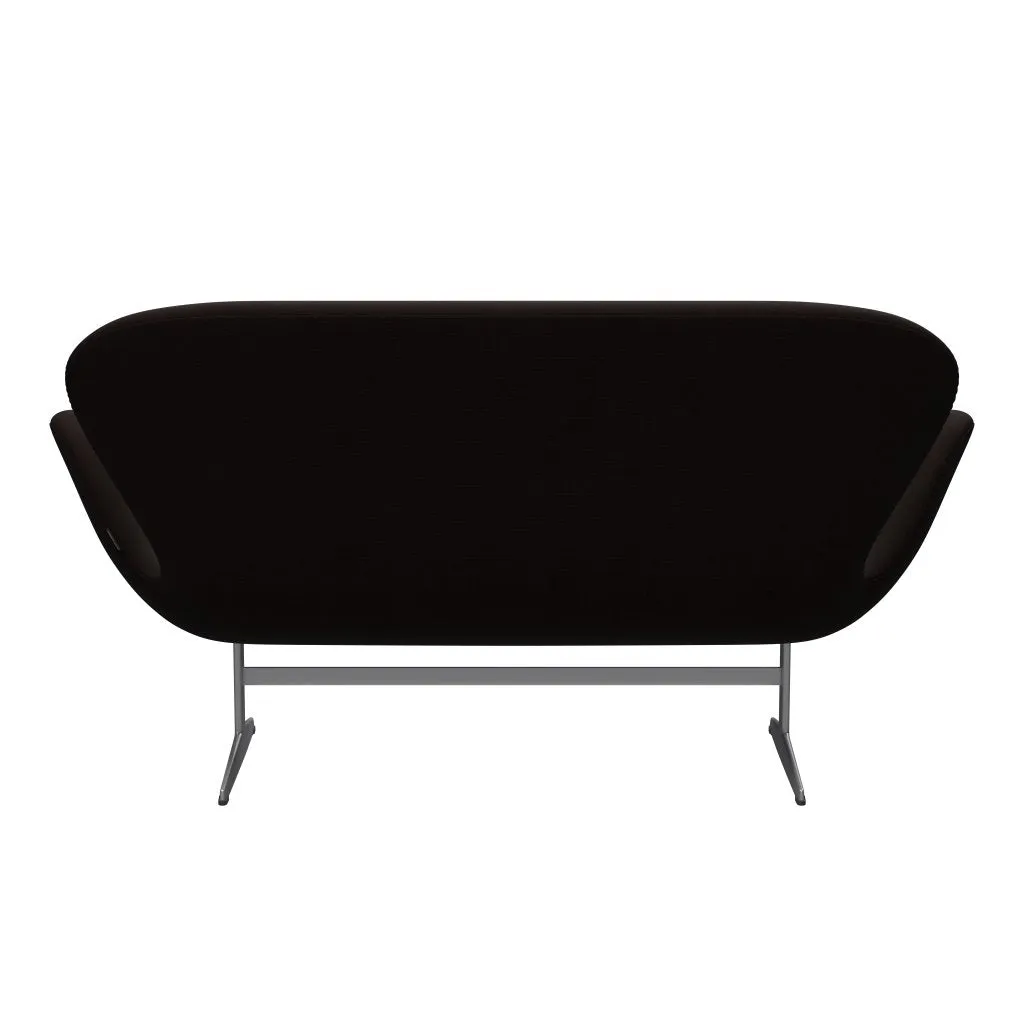 Fritz Hansen Swan™ Sofa 2 Seater, Silver Grey/Fame Dark Brown