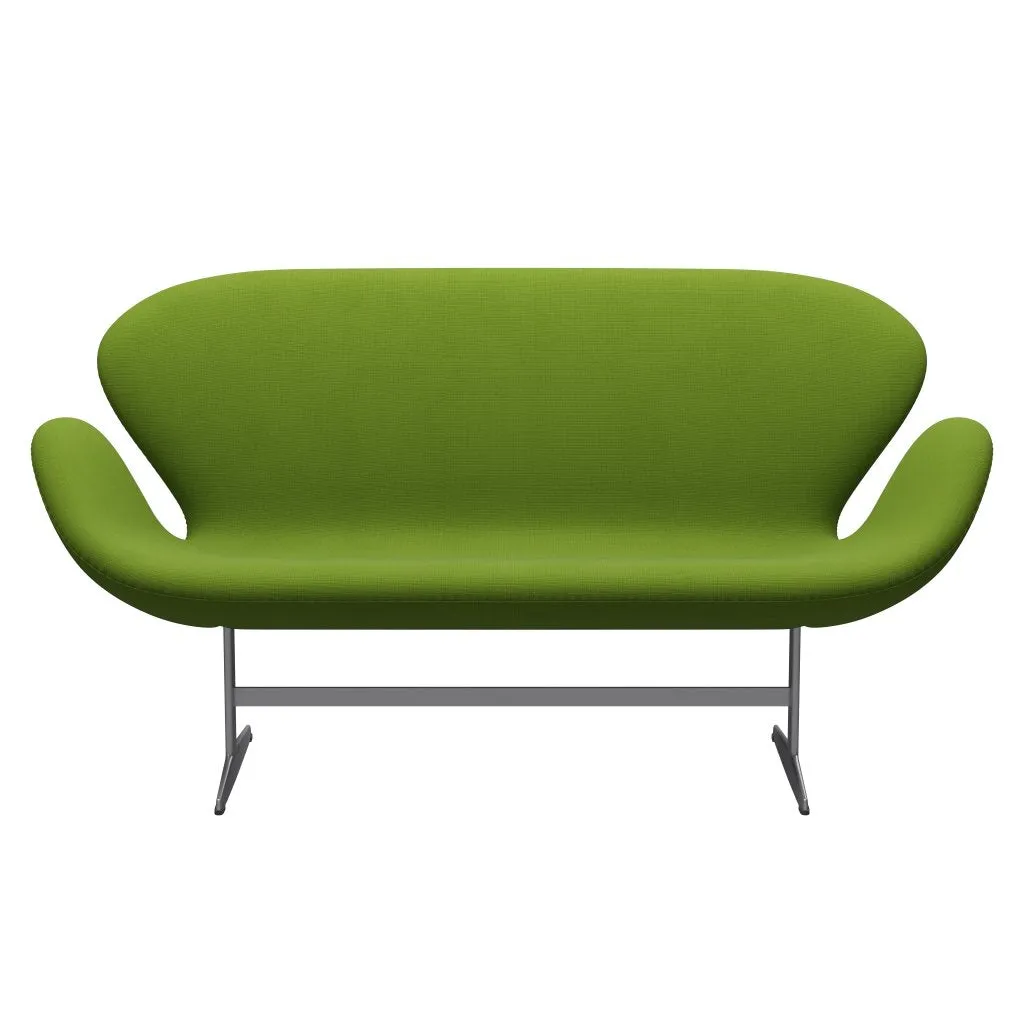Fritz Hansen Swan™ Sofa 2 Seater, Silver Grey/Fame Green