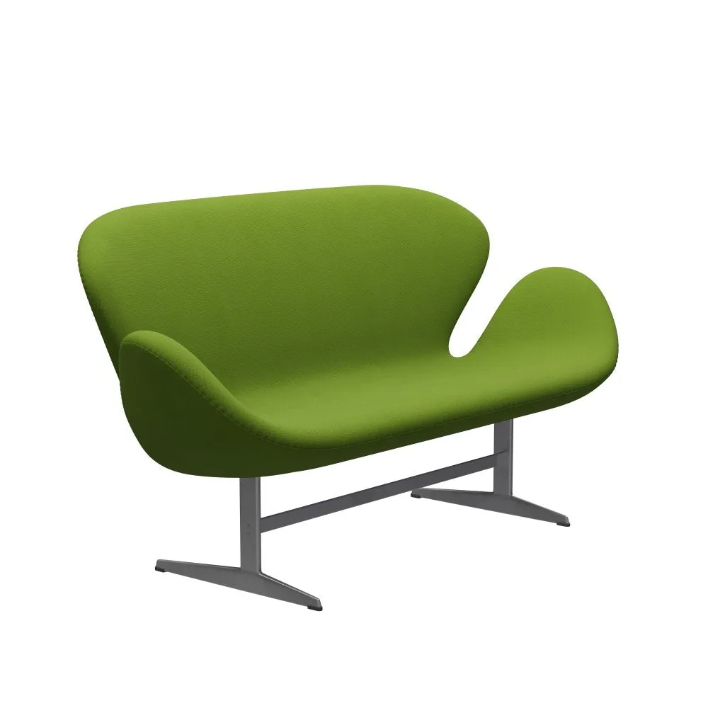 Fritz Hansen Swan™ Sofa 2 Seater, Silver Grey/Fame Green