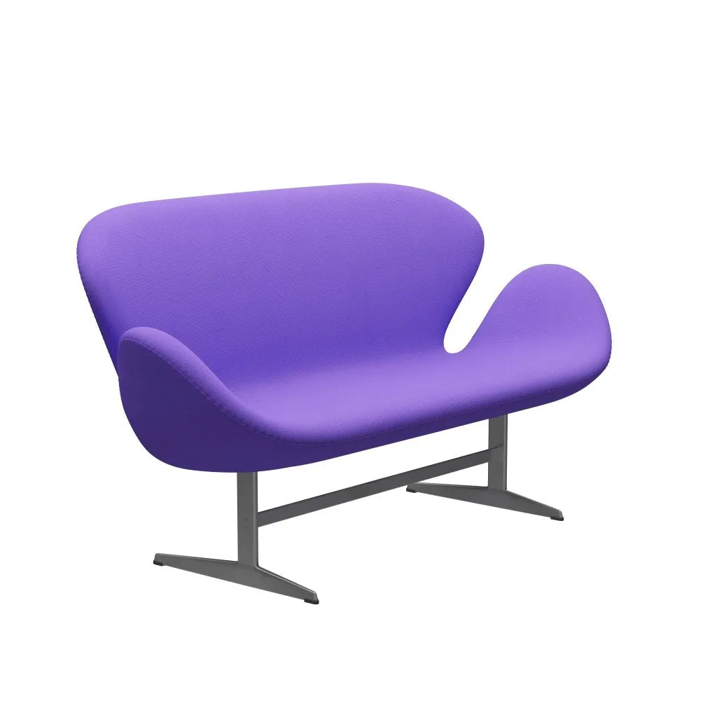 Fritz Hansen Swan™ Sofa 2 Seater, Silver Grey/Fame Violet Light