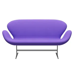 Fritz Hansen Swan™ Sofa 2 Seater, Silver Grey/Fame Violet Light
