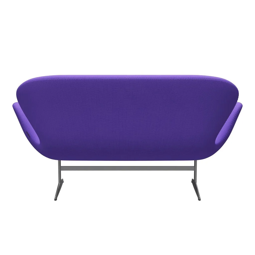 Fritz Hansen Swan™ Sofa 2 Seater, Silver Grey/Fame Violet Light