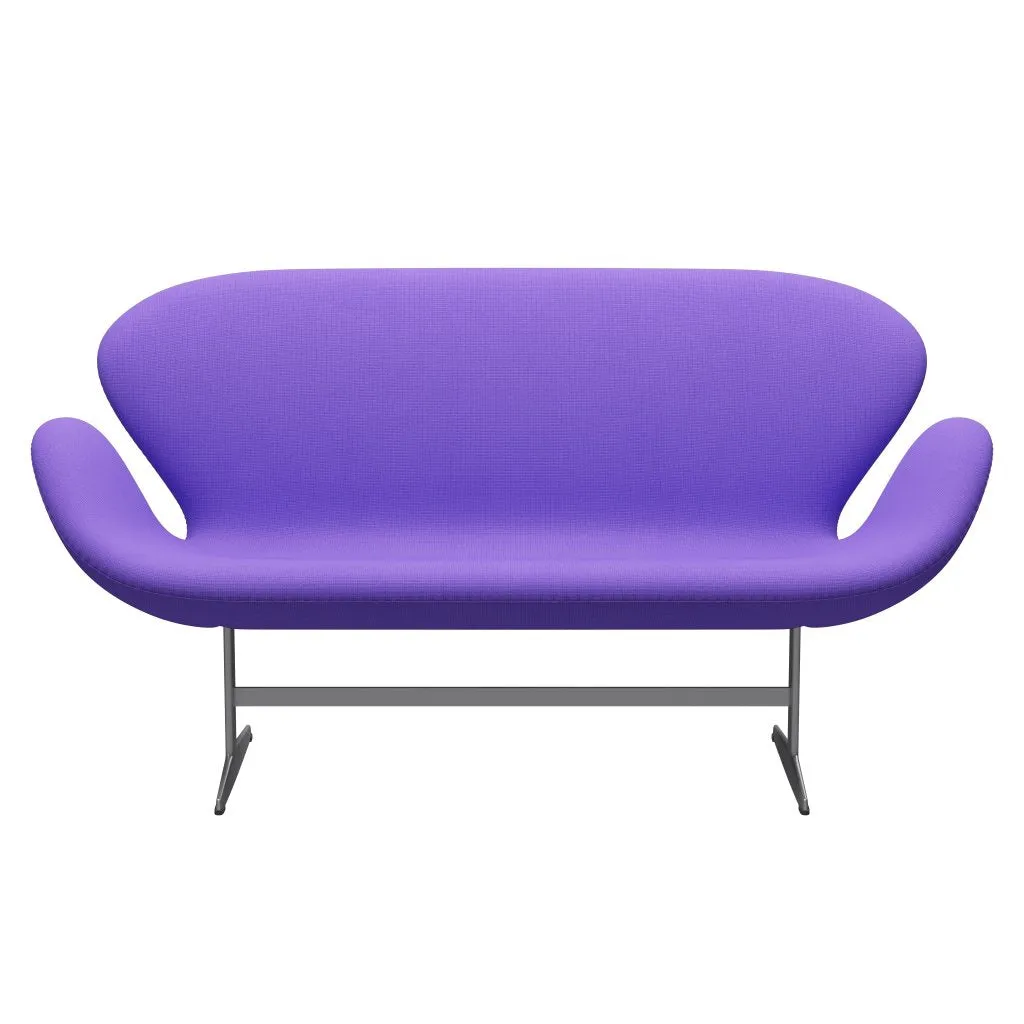 Fritz Hansen Swan™ Sofa 2 Seater, Silver Grey/Fame Violet Light