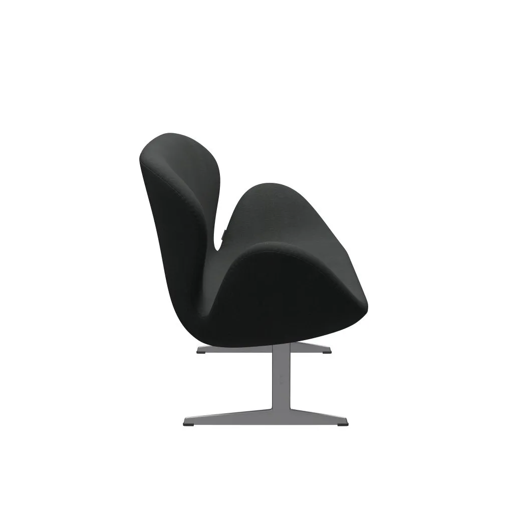 Fritz Hansen Swan™ Sofa 2 Seater, Silver Grey/Fiord Charcoal Grey