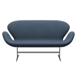 Fritz Hansen Swan™ Sofa 2 Seater, Silver Grey/Fiord Dark Construction/Grey