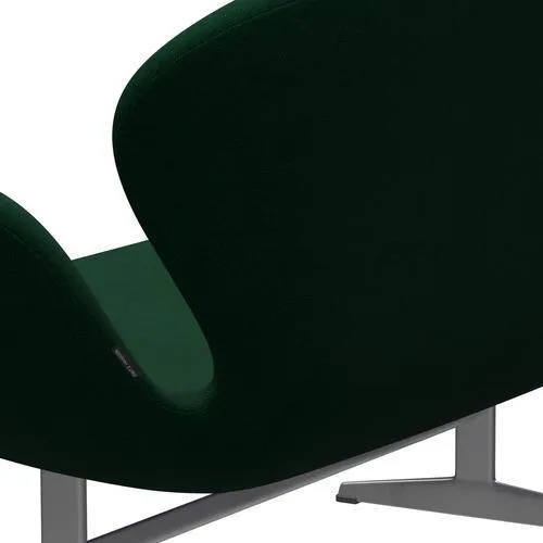 Fritz Hansen Swan™ Sofa 2 Seater, Silver Grey/Hallingdal Bottle Green