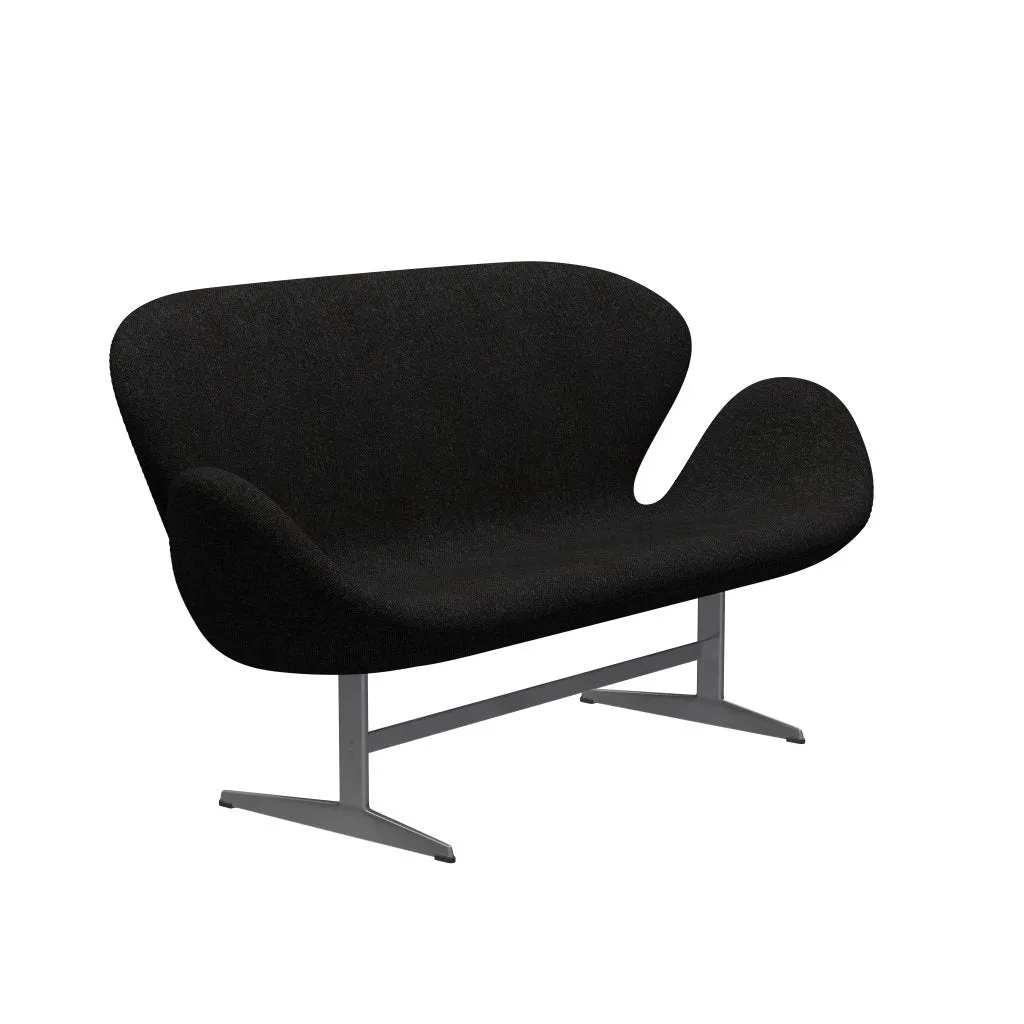 Fritz Hansen Swan™ Sofa 2 Seater, Silver Grey/Hallingdal Charcoal