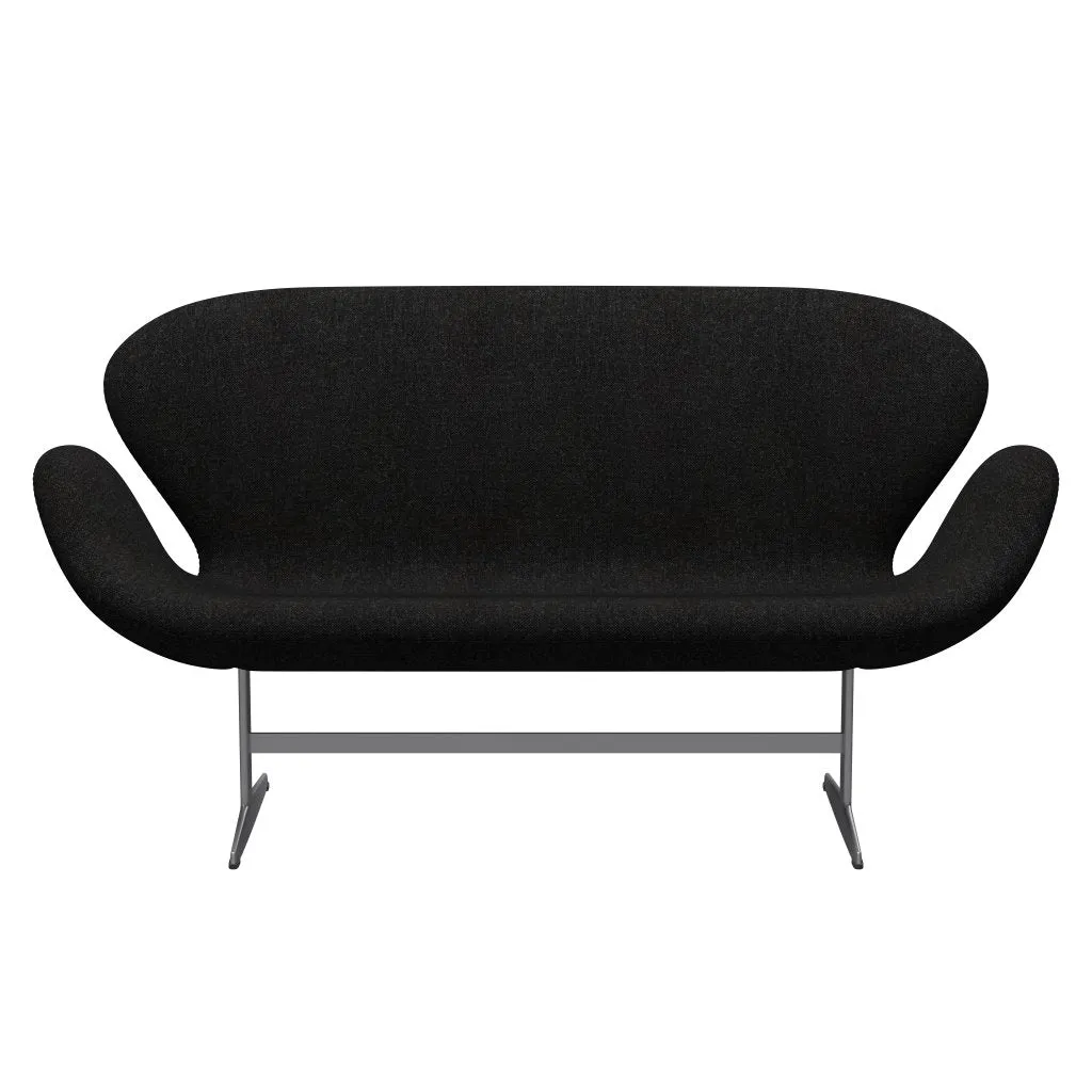 Fritz Hansen Swan™ Sofa 2 Seater, Silver Grey/Hallingdal Charcoal