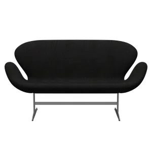 Fritz Hansen Swan™ Sofa 2 Seater, Silver Grey/Hallingdal Charcoal