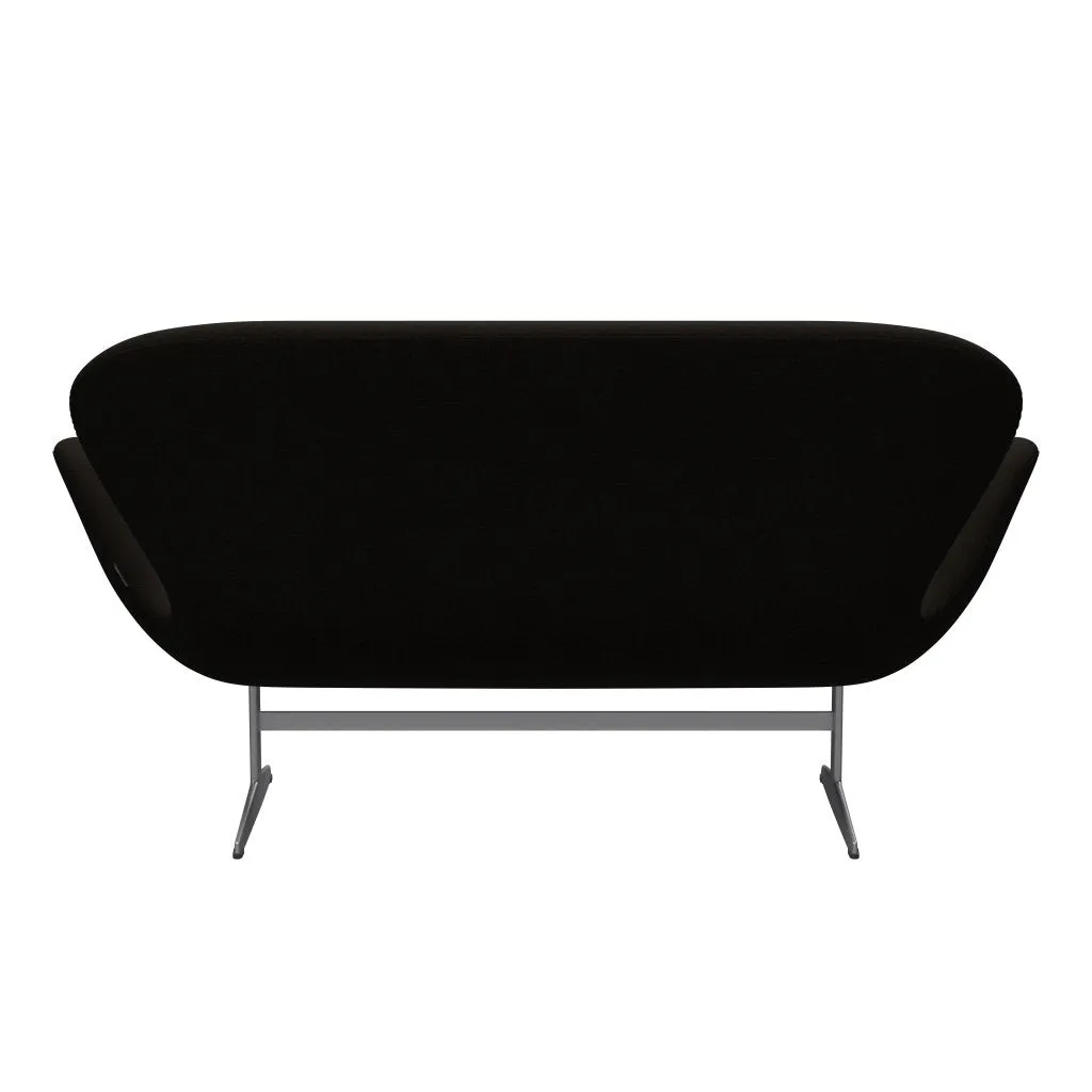 Fritz Hansen Swan™ Sofa 2 Seater, Silver Grey/Hallingdal Dark Brown