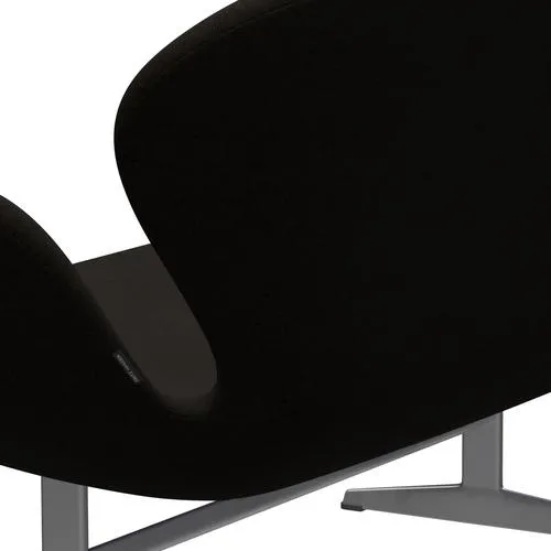 Fritz Hansen Swan™ Sofa 2 Seater, Silver Grey/Hallingdal Dark Brown