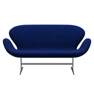 Fritz Hansen Swan™ Sofa 2 Seater, Silver Grey/Hallingdal Sea Blue
