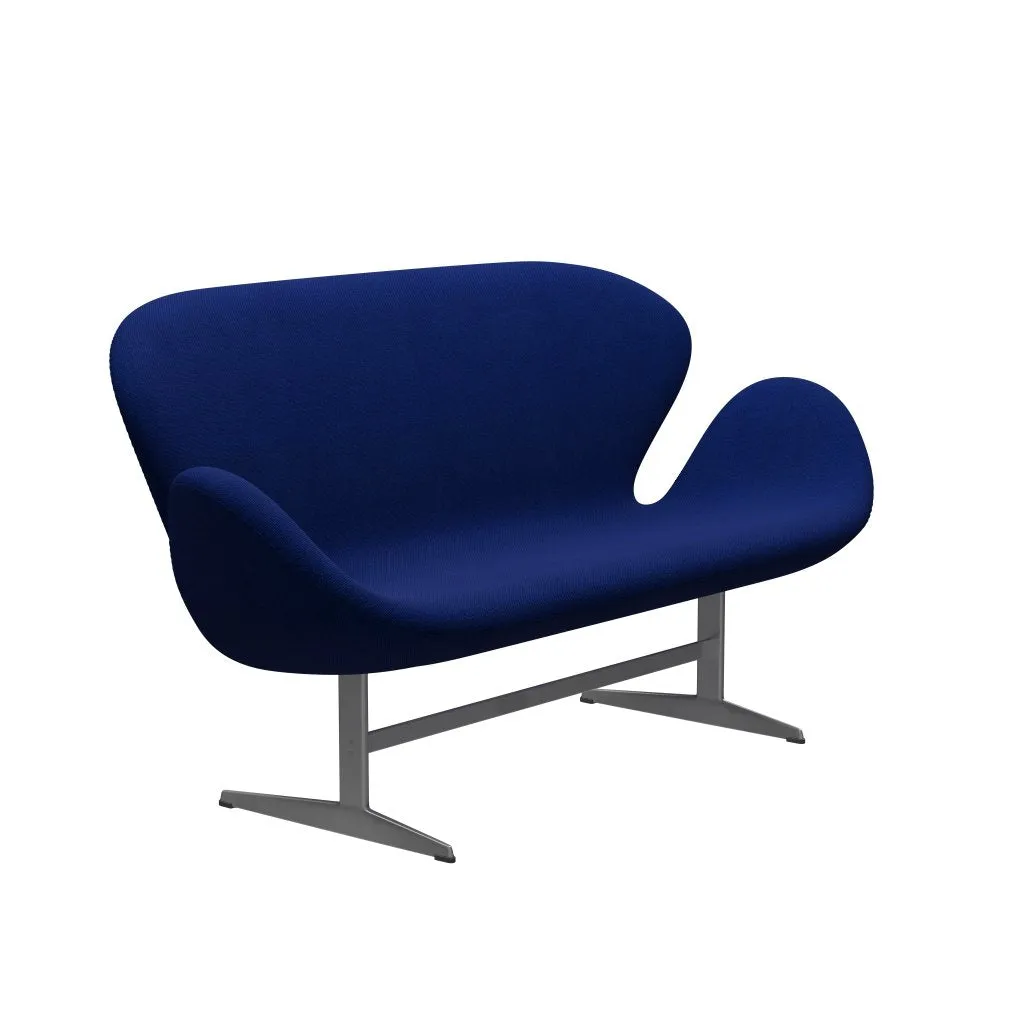 Fritz Hansen Swan™ Sofa 2 Seater, Silver Grey/Hallingdal Sea Blue