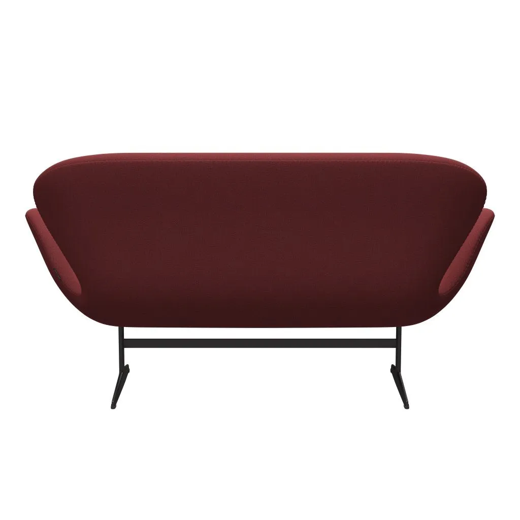 Fritz Hansen Swan™ Sofa 2 Seater, Warm Graphite/Capture Dark Red