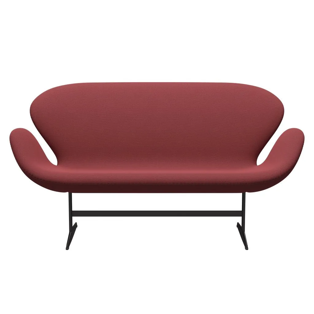 Fritz Hansen Swan™ Sofa 2 Seater, Warm Graphite/Capture Dark Red
