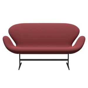 Fritz Hansen Swan™ Sofa 2 Seater, Warm Graphite/Capture Dark Red