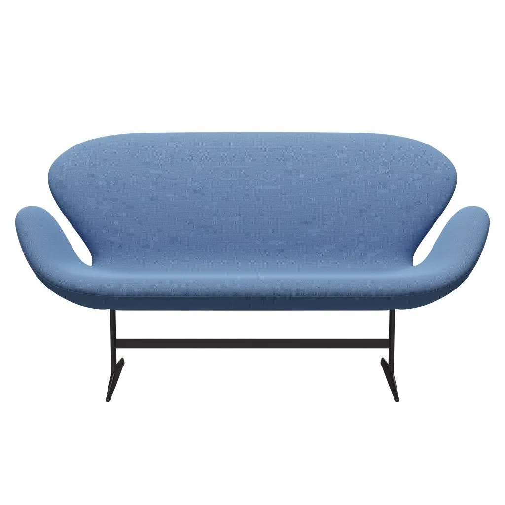 Fritz Hansen Swan™ Sofa 2 Seater, Warm Graphite/Capture Inst Ant™ Blue