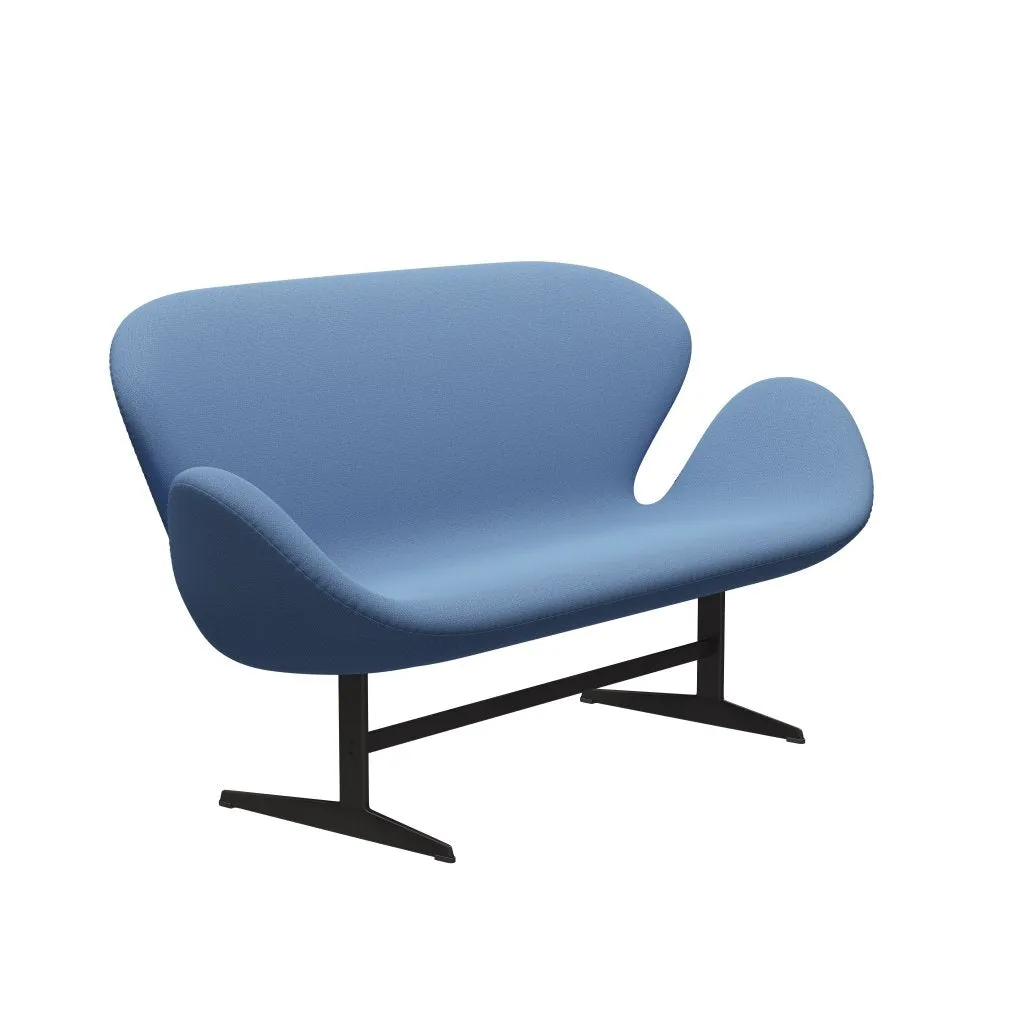 Fritz Hansen Swan™ Sofa 2 Seater, Warm Graphite/Capture Inst Ant™ Blue