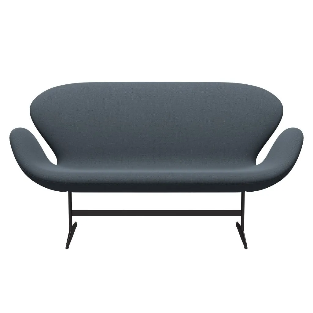 Fritz Hansen Swan™ Sofa 2 Seater, Warm Graphite/Capture Petrolblau