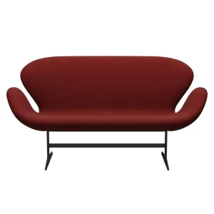 Fritz Hansen Swan™ Sofa 2 Seater, Warm Graphite/Diablo Wine Red