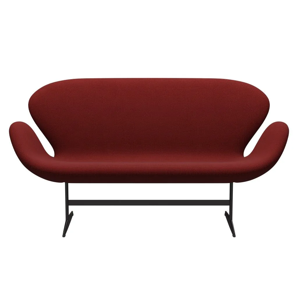 Fritz Hansen Swan™ Sofa 2 Seater, Warm Graphite/Diablo Wine Red