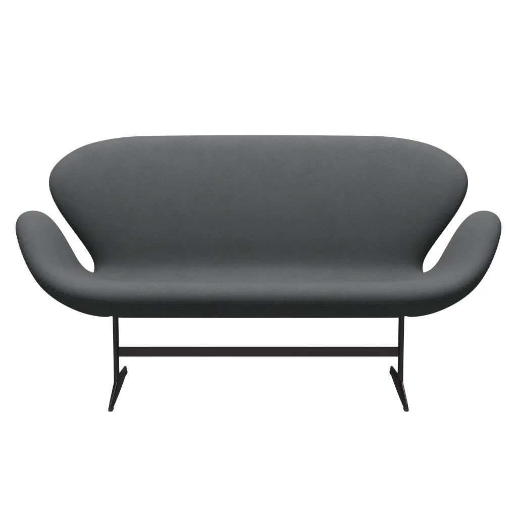 Fritz Hansen Swan™ Sofa 2 Seater, Warm Graphite/Divina Dark Grey