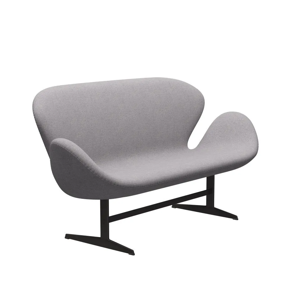 Fritz Hansen Swan™ Sofa 2 Seater, Warm Graphite/Divina Md Cool Light Grey