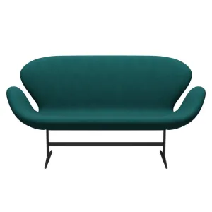 Fritz Hansen Swan™ Sofa 2 Seater, Warm Graphite/Divina Melange Coral Green