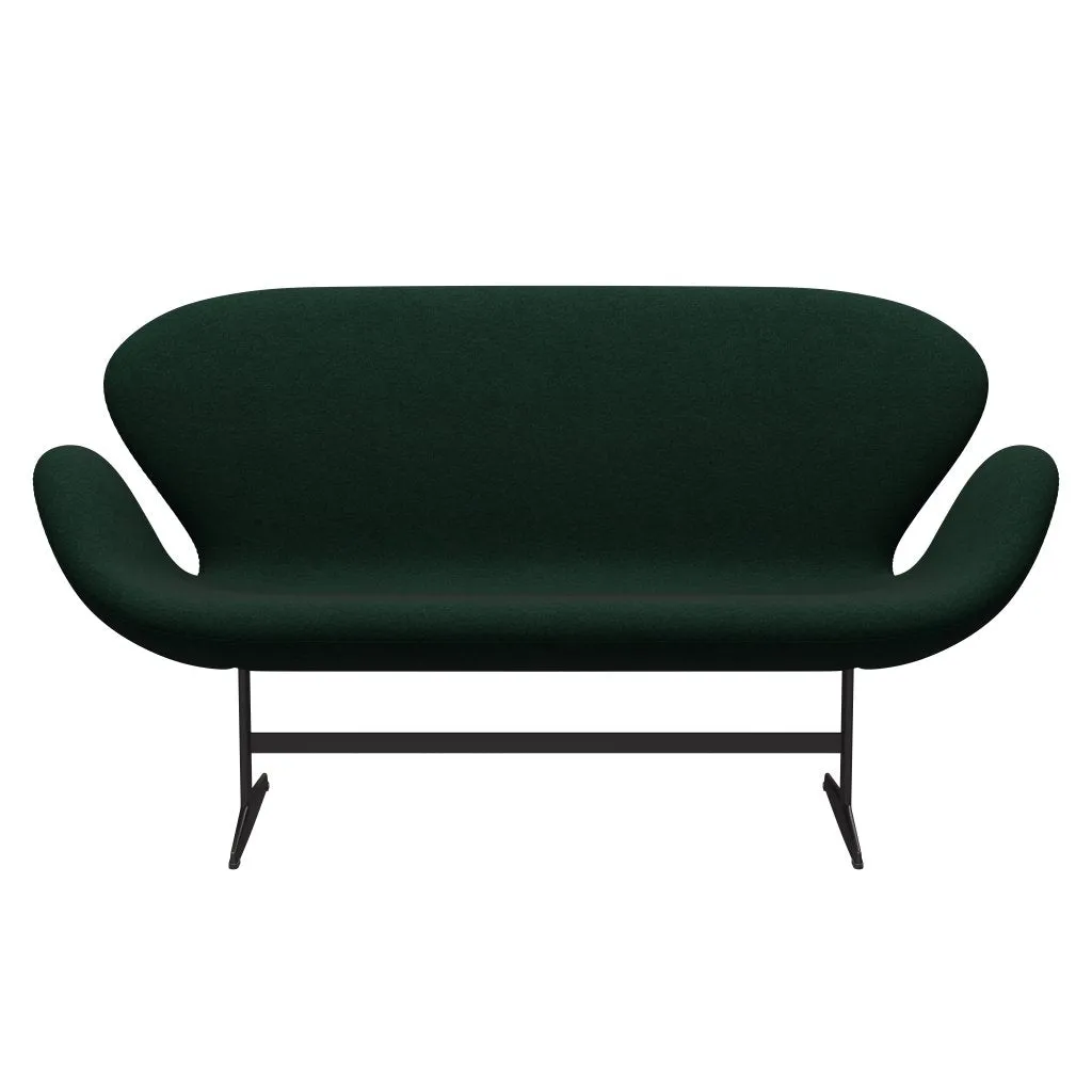Fritz Hansen Swan™ Sofa 2 Seater, Warm Graphite/Divina Melange Dark Green